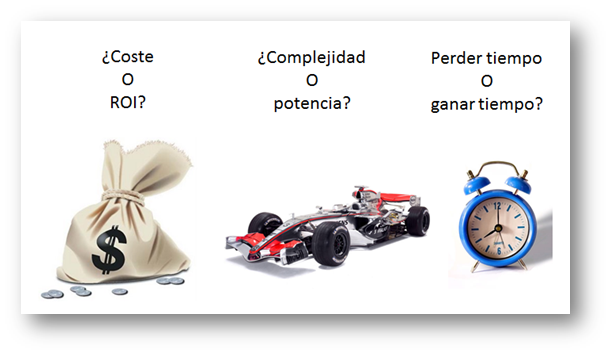 La “gracia” de la presentación es que utilicé las mismas metáforas gráficas para las “excusas” que para los beneficios...